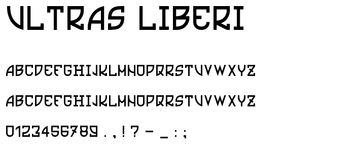 Ultras Liberi font
